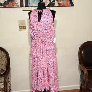 NWT BLACK TAPE GORGEOUS PINK BLUE WOMENS SIZE 2X MAXI LEGGINGS DR…